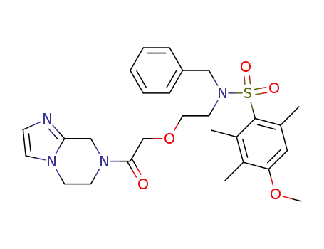 N-benzyl-N-(2-(2-(5,6-dihydroimidazo[1,2-a]pyrazin-7(8H)-yl)-2-oxoethoxy)ethyl)-4-methoxy-2,3,6-trimethylbenzenesulfonamide
