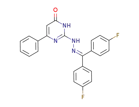 2-(2-(bis(4-fluorophenyl)methylene)hydrazinyl)-6-phenylpyrimidin-4(3H)-one