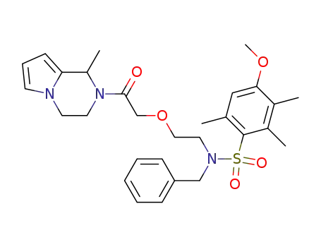 N-benzyl-4-methoxy-2,3,6-trimethyl-N-(2-(2-(1-methyl-3,4-dihydropyrrolo[1,2-a]pyrazin-2(1H)-yl)-2-oxoethoxy)ethyl)benzenesulfonamide