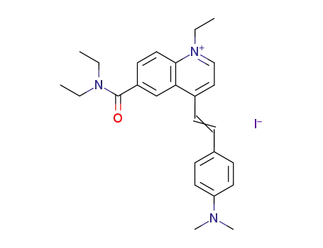 6-Diethylcarbamoyl-4-[(E)-2-(4-dimethylamino-phenyl)-vinyl]-1-ethyl-quinolinium; iodide