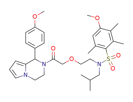N-isobutyl-4-methoxy-N-(2-(2-(1-(4-methoxyphenyl)-3,4-dihydropyrrolo[1,2-a]pyrazin-2(1H)-yl)-2-oxoethoxy)ethyl)-2,3,6-trimethylbenzenesulfonamide