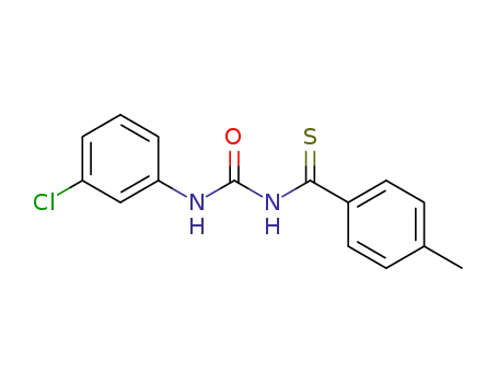 Molecular Structure of 113984-87-5 (Benzenecarbothioamide, N-[[(3-chlorophenyl)amino]carbonyl]-4-methyl-)