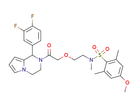 N-(2-(2-(1-(3,4-difluorophenyl)-3,4-dihydropyrrolo[1,2-a]pyrazin-2(1H)-yl)-2-oxoethoxy)ethyl)-4-methoxy-N,2,6-trimethylbenzenesulfonamide