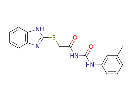 2-(1<i>H</i>-benzoimidazol-2-ylsulfanyl)-<i>N</i>-<i>m</i>-tolylcarbamoyl-acetamide