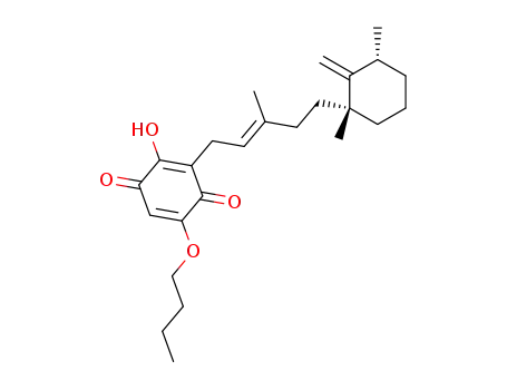 2,5-Cyclohexadiene-1,4-dione,5-butoxy-3-[(2E)-5-[(1R,3R)-1,3-dimethyl-2-methylenecyclohexyl]-3-methyl-2-penten-1-yl]-2-hydroxy-