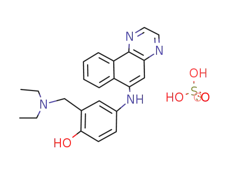 4-(Benzo[f]quinoxalin-6-ylamino)-2-diethylaminomethyl-phenol; compound with sulfuric acid