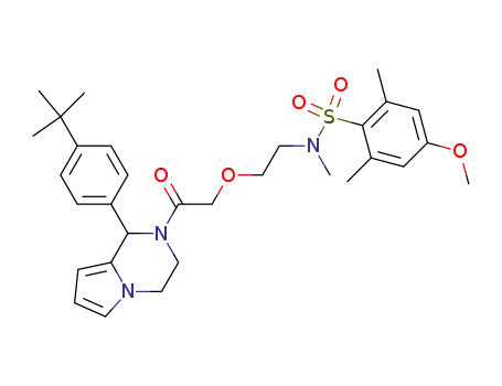 N-(2-(2-(1-(4-tert-butylphenyl)-3,4-dihydropyrrolo[1,2-a]pyrazin-2(1H)-yl)-2-oxoethoxy)ethyl)-4-methoxy-N,2,6-trimethylbenzenesulfonamide