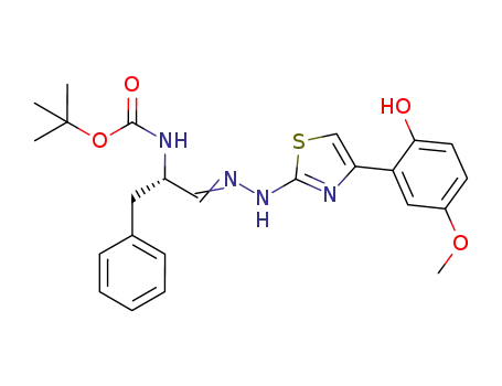 L-tert-butyl [1-benzyl-2-[[4-[(2-hydroxy-5-methoxy)phenyl]-2-thiazolyl]hydrazono]ethyl]carbamate