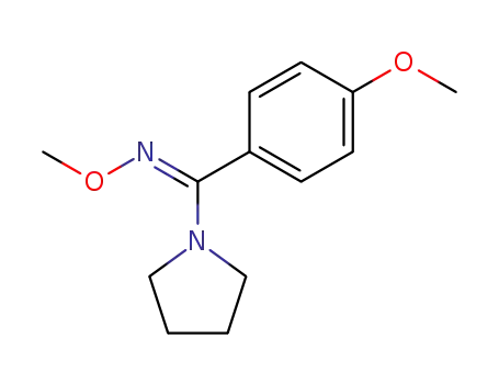Pyrrolidine, 1-[(methoxyimino)(4-methoxyphenyl)methyl]-, (Z)-