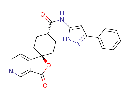 trans-3-oxo-N-(3-phenyl-1H-pyrazol-5-yl)-3H-spiro[5-aza-2-benzofuran-1,1'-cyclohexane]-4'-carboxamide