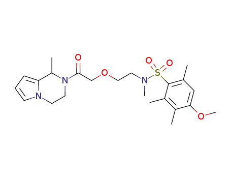 4-methoxy-N,2,3,6-tetramethyl-N-(2-(2-(1-methyl-3,4-dihydropyrrolo[1,2-a]pyrazin-2(1H)-yl)-2-oxoethoxy)ethyl)benzenesulfonamide