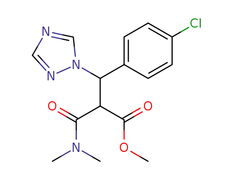 Molecular Structure of 72796-74-8 (3-(4-Chloro-phenyl)-2-dimethylcarbamoyl-3-[1,2,4]triazol-1-yl-propionic acid methyl ester)