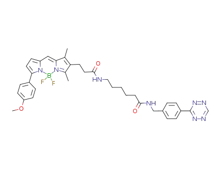 N-(4-(1,2,4,5-tetrazin-3-yl)benzyl)-6-(3-(5,5-difluoro-7-(4-methoxyphenyl)-1,3-dimethyl-5H-4λ<sup>4</sup>,5λ<sup>4</sup>-dipyrrolo[1,2-c:2',1'-f][1,3,2]diazaborinin-2-yl)propanamido)hexanamide