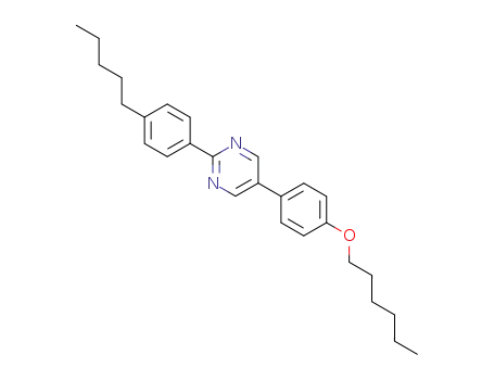 Molecular Structure of 74324-19-9 (Pyrimidine, 5-[4-(hexyloxy)phenyl]-2-(4-pentylphenyl)-)