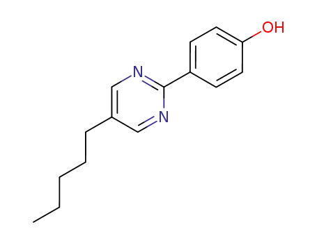 Molecular Structure of 58415-60-4 (Phenol, 4-(5-pentyl-2-pyrimidinyl)-)