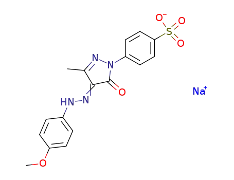 Sodium; 4-{4-[(4-methoxy-phenyl)-hydrazono]-3-methyl-5-oxo-4,5-dihydro-pyrazol-1-yl}-benzenesulfonate