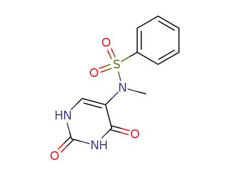Molecular Structure of 110470-13-8 (Benzenesulfonamide,
N-methyl-N-(1,2,3,4-tetrahydro-2,4-dioxo-5-pyrimidinyl)-)