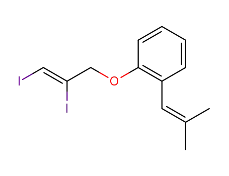 Benzene, 1-[(2,3-diiodo-2-propenyl)oxy]-2-(2-methyl-1-propenyl)-