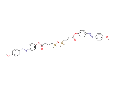 4-(3-{3-[4-(4-Methoxy-phenylazo)-phenoxycarbonyl]-propyl}-1,1,3,3-tetramethyl-disiloxanyl)-butyric acid 4-(4-methoxy-phenylazo)-phenyl ester