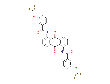 Molecular Structure of 3888-81-1 (1.5-Bis-(3-trifluormethoxy-benzamino)-anthrachinon)
