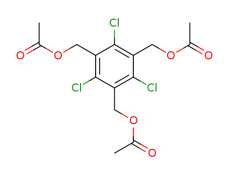 Molecular Structure of 132778-78-0 (1,3,5-Tris-(acetoxy-methyl)-2,4,6-trichlor-benzol)