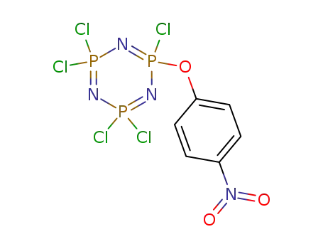 Molecular Structure of 13676-24-9 (1,3,5,2,4,6-Triazatriphosphorine,
2,2,4,4,6-pentachloro-2,2,4,4,6,6-hexahydro-6-(4-nitrophenoxy)-)