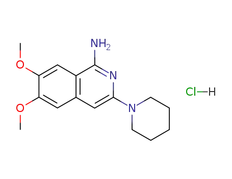 1-Isoquinolinamine, 6,7-dimethoxy-3-(1-piperidinyl)-,
monohydrochloride
