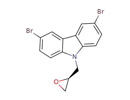 Molecular Structure of 1260172-41-5 ((-)-(S)-3,6-dibromo-9-(oxiran-2-ylmethyl)-9H-carbazole)
