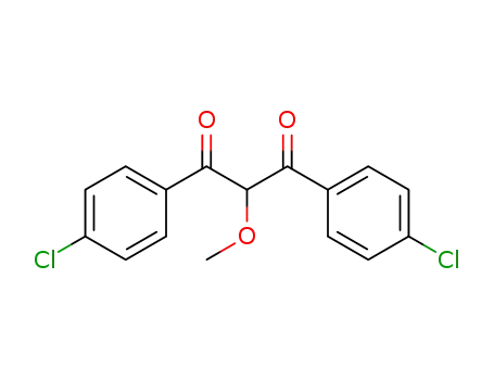 Molecular Structure of 61821-24-7 (1,3-Propanedione, 1,3-bis(4-chlorophenyl)-2-methoxy-)