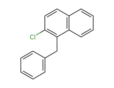 Molecular Structure of 66768-86-3 (Naphthalene, 2-chloro-1-(phenylmethyl)-)