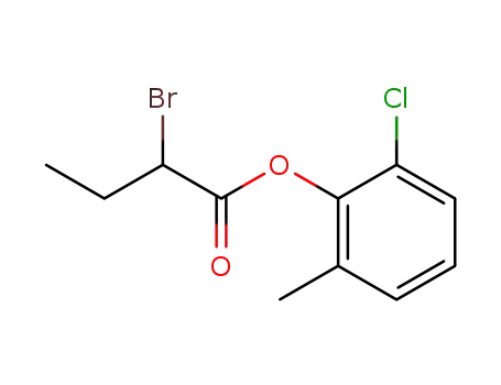 Molecular Structure of 1440-85-3 ((+/-)-2-Brom-buttersaeure-(2-chlor-6-methylphenylester))