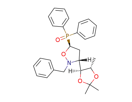 (3R,5S)-2-Benzyl-5-(diphenyl-phosphinoyl)-3-((4S,5S)-2,2,5-trimethyl-[1,3]dioxolan-4-yl)-isoxazolidine