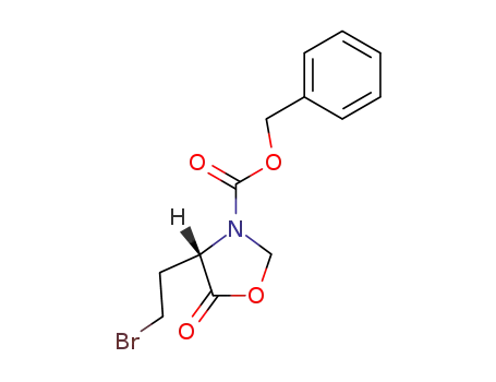 3-Oxazolidinecarboxylic acid, 4-(2-bromoethyl)-5-oxo-, phenylmethyl
ester, (S)-