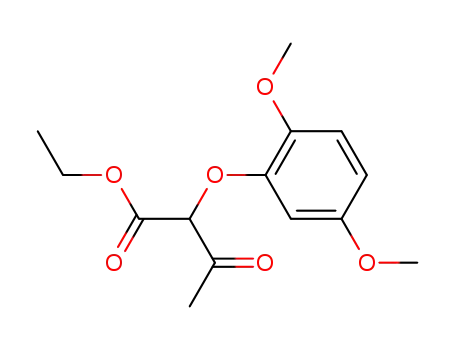 Molecular Structure of 33193-38-3 (2-(2,5-Dimethoxy-phenoxy)-3-oxo-butyric acid ethyl ester)