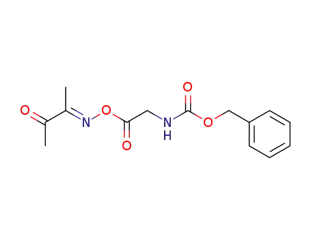 Molecular Structure of 61487-81-8 (Carbamic acid,
[2-[[(1-methyl-2-oxopropylidene)amino]oxy]-2-oxoethyl]-, phenylmethyl
ester, (E)-)