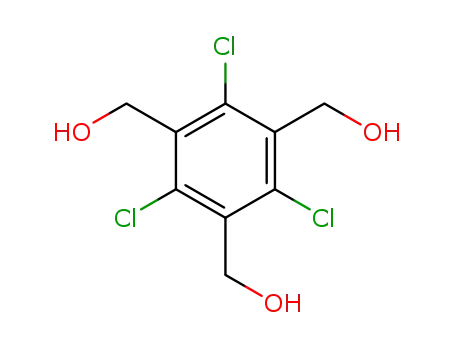 Molecular Structure of 59894-15-4 (1,3,5-Tris-hydroxymethyl-2,4,6-trichlor-benzol)