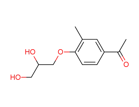 Molecular Structure of 2680-50-4 (1-[4-(2,3-Dihydroxy-propoxy)-3-methyl-phenyl]-ethanone)