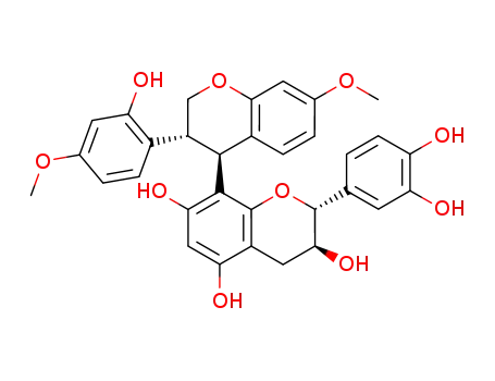 (3R,4S,2'R,3'S)-2'-(3,4-Dihydroxy-phenyl)-3-(2-hydroxy-4-methoxy-phenyl)-7-methoxy-3,4,3',4'-tetrahydro-2H,2'H-[4,8']bichromenyl-3',5',7'-triol