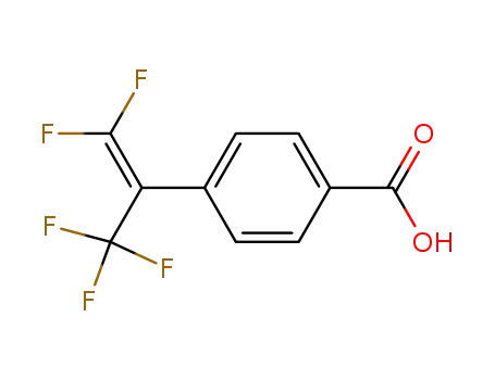 Molecular Structure of 61587-27-7 (Benzoic acid, 4-[2,2-difluoro-1-(trifluoromethyl)ethenyl]-)