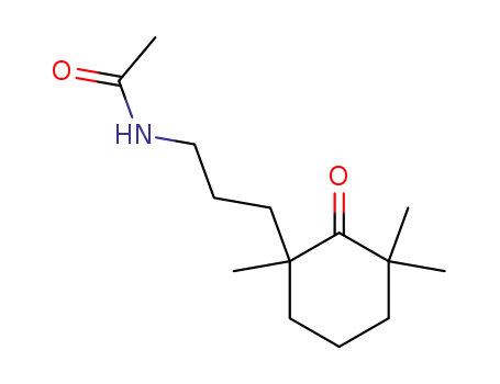 N-Acetyl-3-<1,3,3-trimethyl-2-oxo-cyclohexyl>-propylamin