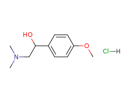 Molecular Structure of 13432-58-1 (Benzenemethanol, a-[(dimethylamino)methyl]-4-methoxy-,
hydrochloride)