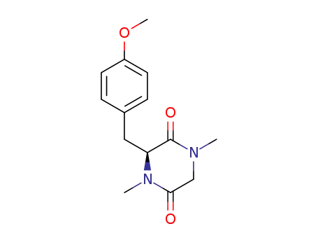 Molecular Structure of 128520-01-4 (3-<(4-methoxyphenyl)methyl>-1,4-dimethylpiperazine-2,5-dione)