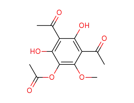 2,4-Dihydroxy-6-methoxy-5-acetoxy-1,3-diacetyl-benzol