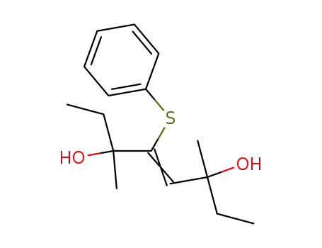 Molecular Structure of 40011-03-8 (3,6-dimethyl-4-phenylsulfanyl-oct-4-ene-3,6-diol)