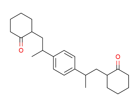 Molecular Structure of 63948-47-0 (Cyclohexanone, 2,2'-[1,4-phenylenebis(2-methyl-2,1-ethanediyl)]bis-)