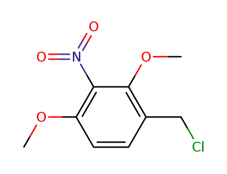 Molecular Structure of 7169-00-8 (2,6-Dimethoxy-1-nitro-3-chlormethyl-benzol)