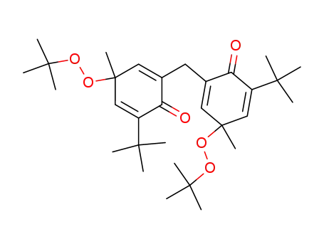 Molecular Structure of 34569-41-0 (2,2'-Methylenbis-(4-methyl-4-tert-butylperoxy-6-tert-butyl-cyclohexa-2,5-dienon))