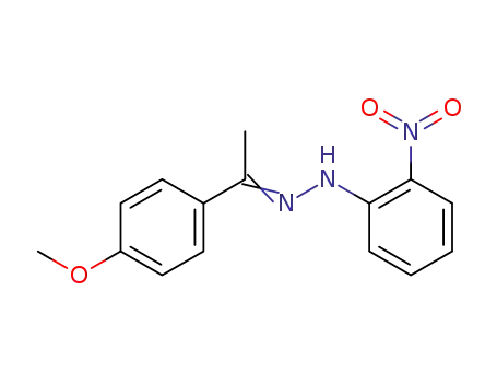 Molecular Structure of 7767-83-1 (Ethanone, 1-(4-methoxyphenyl)-, (2-nitrophenyl)hydrazone)