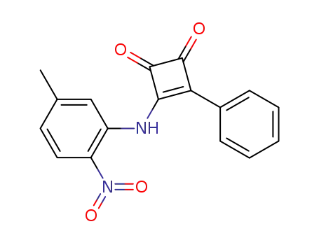 Molecular Structure of 22557-37-5 (1-Phenyl-2-(6-nitro-m-toluidino)-cyclobuten-<sup>(1)</sup>-dion-(3,4))