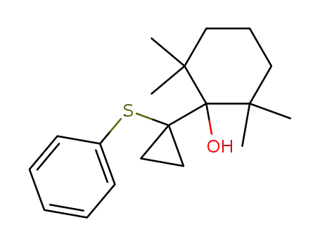 Molecular Structure of 41596-92-3 (Cyclohexanol, 2,2,6,6-tetramethyl-1-[1-(phenylthio)cyclopropyl]-)